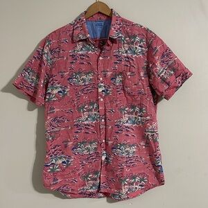 ALOHAS Pink Floral Men's Shirt